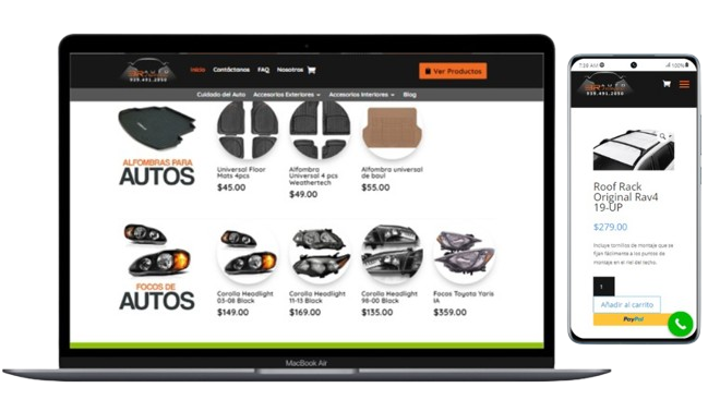 Empresa e-commerce de accesorios autos